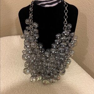 Elegant Silver Beaded Necklace